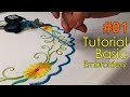 Basic Embroidery Techniques | Beginners' Embroidery Tutorial | EMBROIDERY #1: Tablecloth