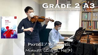 Grade 2 A3 | Purcell - Minuett (Z.592/7) | ABRSM Violin Exam 2020-2023 | Heywood Mok & Stephen Fung