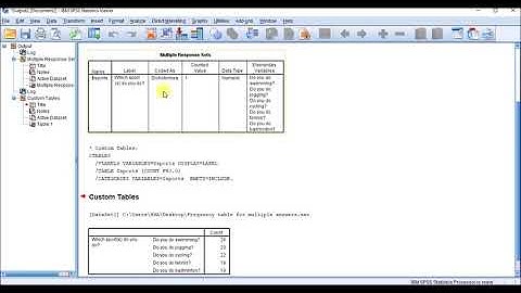 Frequency Table of Multiple Answers Question in SPSS