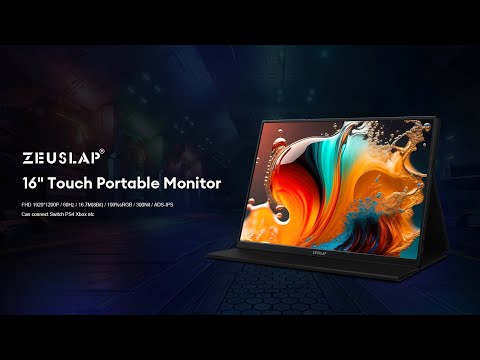 ZEUSLAP P16 Serie 100%sRGB 16:10 Portable Monitor - YouTube