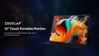 ZEUSLAP P16 Serie 100%sRGB 16:10 Portable Monitor - YouTube
