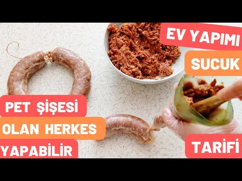 PET ŞİŞESİ OLAN HERKES YAPABİLİR ✅ ORJİNALİNİ ARATMAYAN EVDE SUCUK TARİFİ????