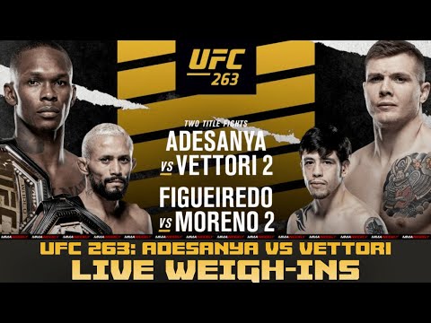 UFC 263 OFFICIAL WEIGH-INS: Adesanya vs. Vettori 2