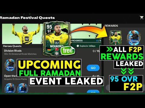 RAMADAN FULL EVENT LEAKED ONLINE 🤐 ALL NEW QUESTS, STORE PACKS &amp; CARDS | FREE 95 F2P 🤩