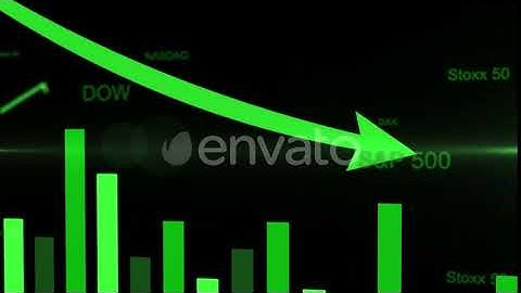 Stock exchange market with falling charts.Futuristic arrow decreasing bar graphs | Motion Graphi...