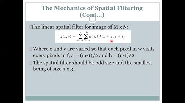 Lecture 5 Spatial Filtering
