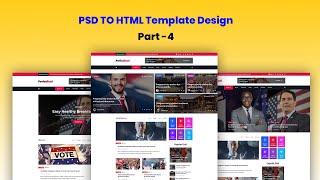 Treading News Section - Themeforest PSD TO HTML Template design part-4