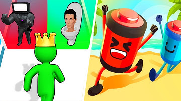 Giant Rush Vs Battery Run - All Level Gameplay Android,iOS - NEW UPDATE