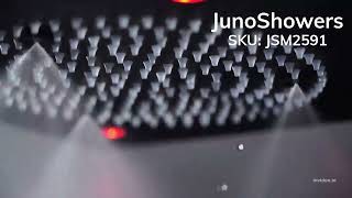 Juno New Matte Black Shower Head Ceiling Mount With LED Lights