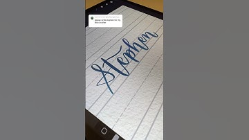 ‘Stephen’ | Ipad Lettering Calligraphy ✍🏼 #shorts #shortsvideo #calligraphy #handwriting #asmr