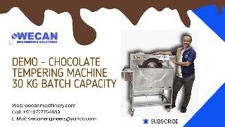 Chocolate Tempering Machine Demo with actual chocolate.