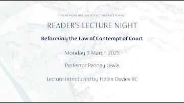 Reforming the Law of Contempt of Court