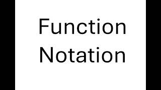 Function Notation
