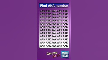 Find AKA where? | Brain Teaser IQ Test #shorts #different #puzzles #opticalillusion #quiz