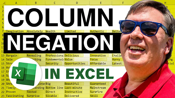 Excel - Convert Positive Data to Negative with Paste Special Multiply - Episode 355