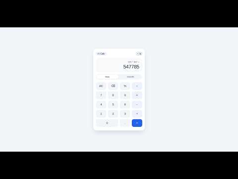 AI Calculator App | Basic & Scientific Calculator with Light/Dark Mode