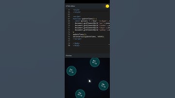 🌍 Time Zone Orbit — Real-Time Animated Global Clock Ring 🪐 #coding #programming #animation
