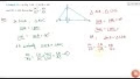 In figure`/_A C B=90o` and `C D_|_A B` . Prove that `(B C^2)/(A C^2)=(B D)/(A D)` ....