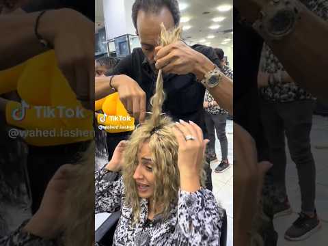 ينهار ابيض يجدعان قص شعرها كله مره وحده