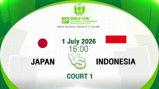 JPN-INA l Court 1 l AVC Girls’ U 18 Volleyball championship 2026