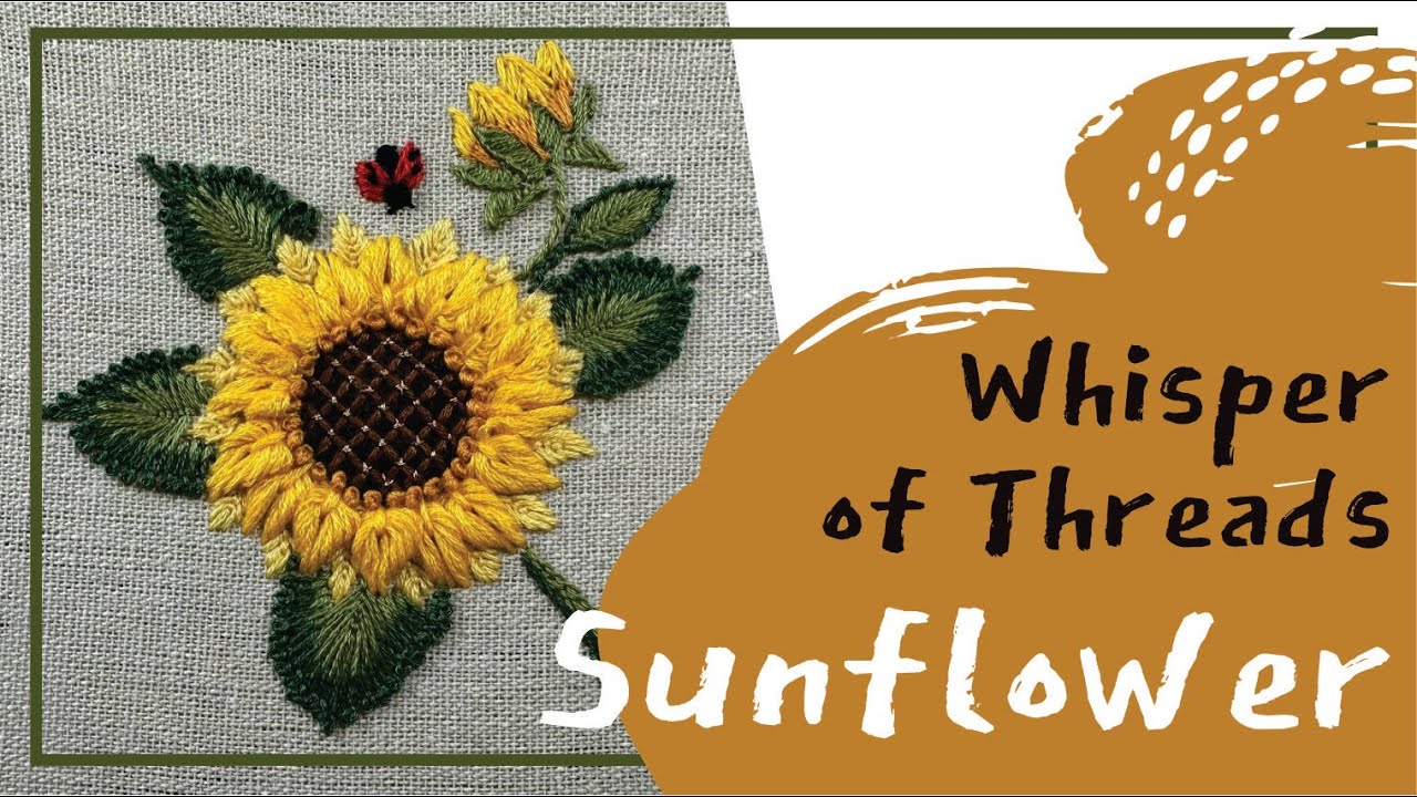🌻 Delicate Sunflower Hand Embroidery | Easy Step-by-Step Stitch for Beginners