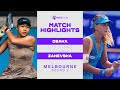 Naomi Osaka vs. Maryna Zanevska | 2022 Melbourne Round 2 | WTA Match Highlights