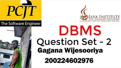 Data Base Task 02 |How to Create Tables | 1st Year | Java Institute| Gagana Wijesooriya