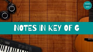 Notes in the Key of G Major