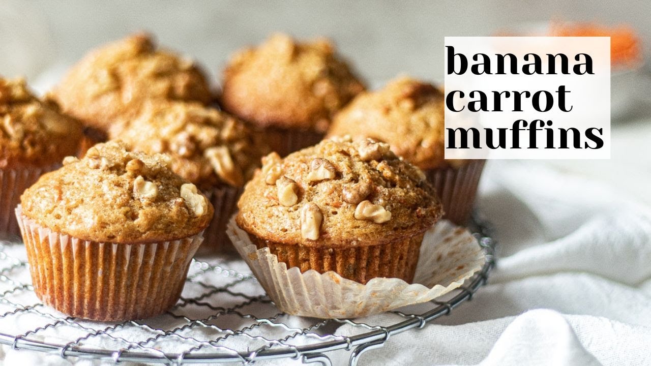 Healthy Banana Carrot Muffins (No Sugar)