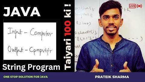 String questions Computer Class 10 ICSE ISC Java Programming