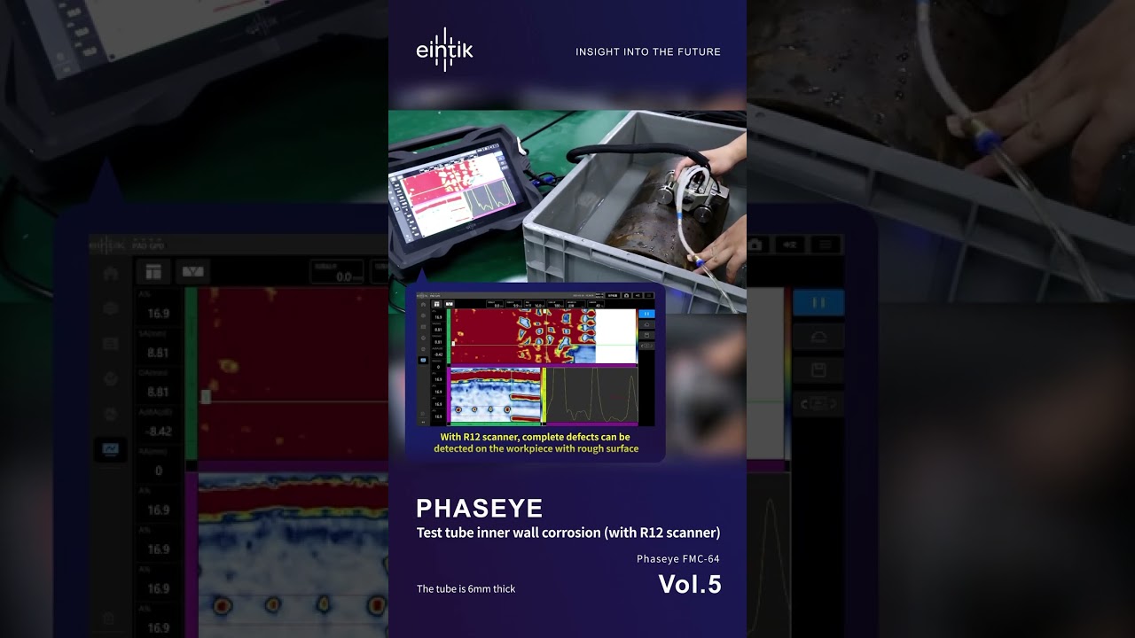 Test Tube Inner Wall Corrosion with R12 Scanner - info
