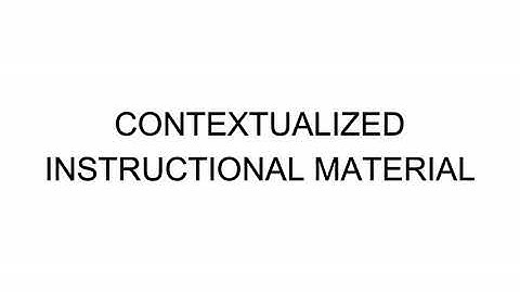 CONTEXTUALIZED INSTRUCTIONAL MATERIALS VLOG