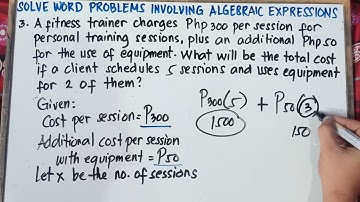 Solve Word Problems Involving Algebraic Expressions/Equations | Grade 7 | Quarter 4|