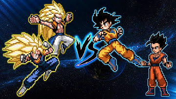 😱GOGETA SSJ3 OP & VEGITO SSJ3 OP VS GOHAN TP OP V.2 & GOKU BLIZZARD OP V.1 IN JUMP FORCE MUGEN