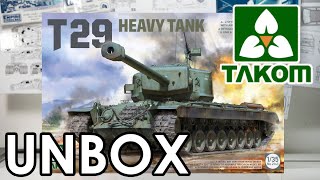 Takom T29 Model Kit 1/35 Tank Unboxing