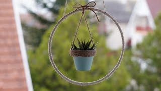 DIY Mini Hanging Planter Succulents and Cacti