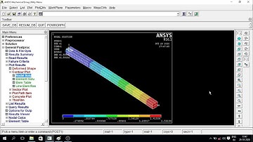 Analysis of beam in ansys mech apdl || simulation and analysis lab