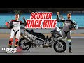 The worst race bike ever yamaha tmax 500 scooter track build  common tread xp