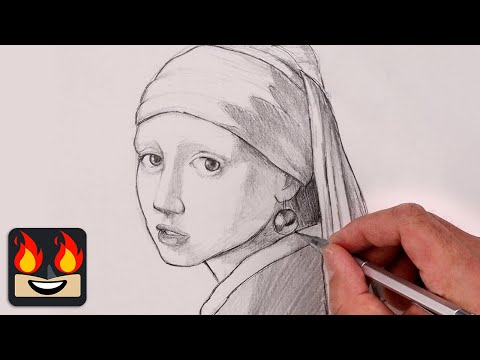 How To Draw the Girl with a Pearl Earring | Johannes Vermeer Sketch Tutorial