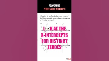 Graphs of Polynomials Zeroes AND x Intercepts