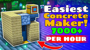 Easiest Concrete Maker in Minecraft: 7000 Blocks Every Hour! - In 2 Minutes