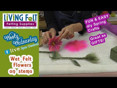Video: Wet Felting: How To Create Flowers From Wool