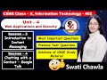 Instant Messaging and GTalk Ques Ans | Web Applications and Security Class 10 Important Ques Ans.