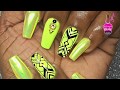 How To | Acrylic Nails | Infill | Aztec Stamping Nail Art Design