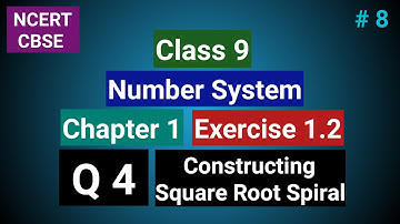 Class 9 Maths Ch 1 Ex-1.2 Q 4 | Constructing Square Root Spiral | Number System | NCERT CBSE |