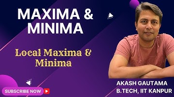 (P1)Maxima Minima | Local Maxima Minima  | #IIT#JEEAdvanced #JEEMains