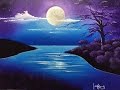 #42. acrylic moon over lake