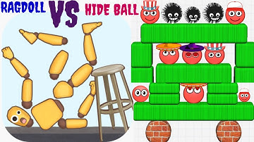 RAGDOLL BREAK Vs HIDE BALL (help me) - All Max Levels Up Funny  GamePlay iOS #ragdollbreak #hideball
