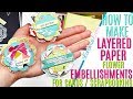 How to Make Embellishments for Cards, How to Make Paper Flower Embellishments