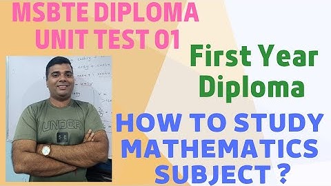 MSBTE DIPLOMA UNIT TEST/BASIC MATHEMATICS MCQS/MATHEMATICS MCQ TEST.